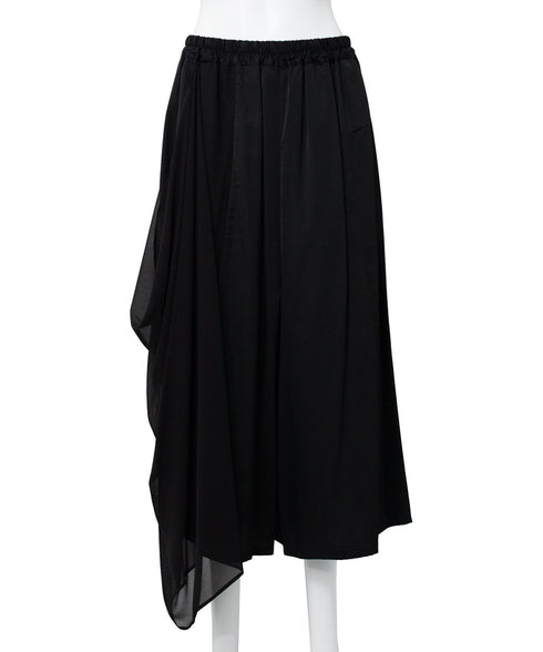 Draped Asymmetric Wide Pants